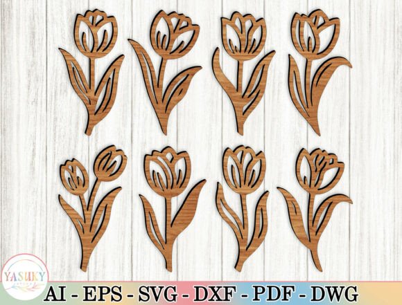 Download 8 Flower Wood Art Laser Cut Files Svg - Cut files Collection