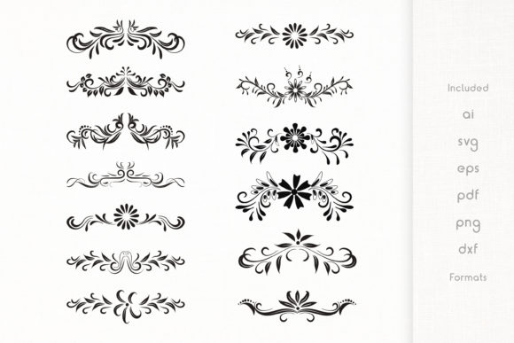 Download Vintage Floral Borders - Dividers Vector - Borders Collection