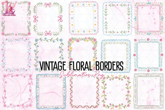 Download Vintage Floral Borders PNG - Borders Collection