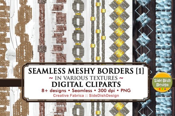 Download Seamless Meshy Borders Digital Cliparts - Borders Collection