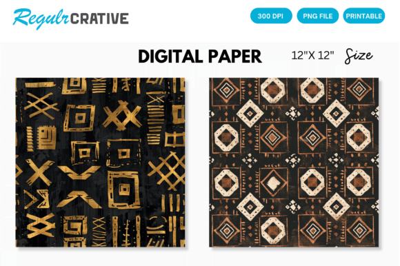 Download Digital Paper Pack African Mud Cloth - African Collection