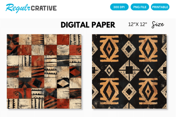 Download Digital Paper Pack African Mud Cloth - African Collection
