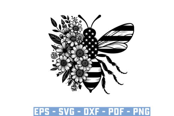 Download Gift Bee with Flowers Funny Vector Files - Vector files Collection
