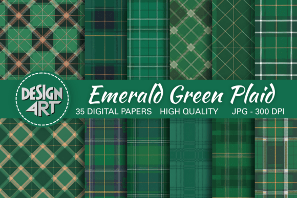 Download Emerald Green Plaid Backdrop - Premium Bundle