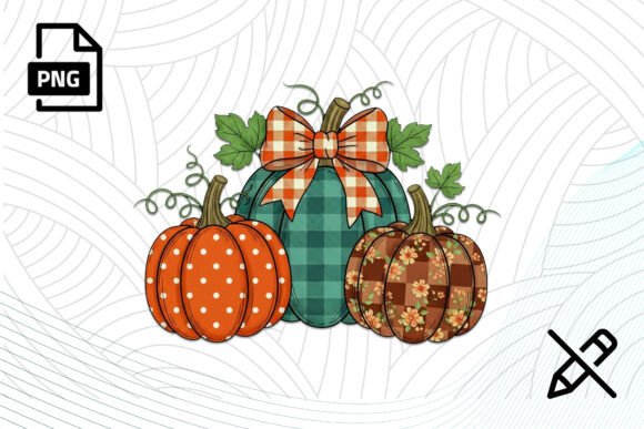 Download Plaid Pumpkin with Bow PNG Clipart - Premium Resources