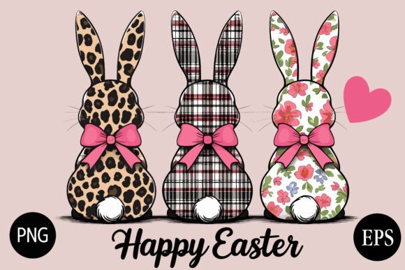 Download Cute Easter Bunny Trio Clipart Set - Premium Resources