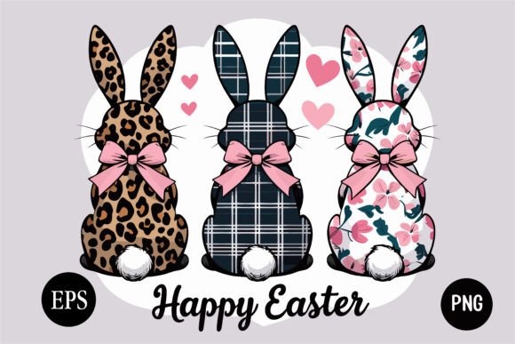 Download Cute Easter Bunny Trio Clipart Set - Premium Resources