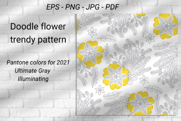 Download Flower Doodle Trendy Pattern - Trendy pattern Collection