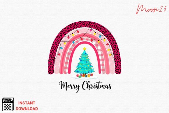 Download Pink Leopard Christmas Rainbow PNG - Premium Resources