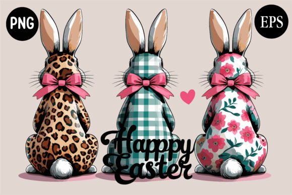 Download Cute Easter Bunny Trio Clipart Set - Premium Resources