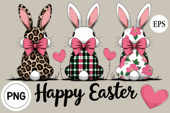Download Cute Easter Bunny Trio Clipart Set - Premium Resources