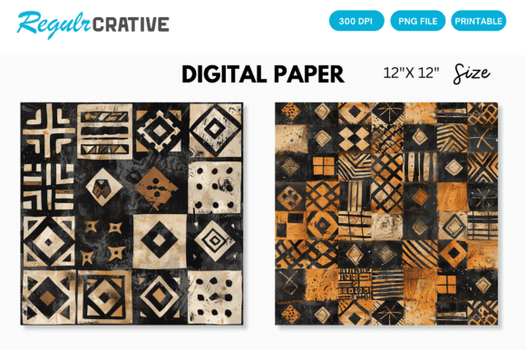 Download Digital Paper Pack African Mud Cloth - African Collection