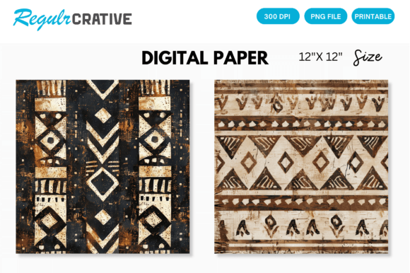 Download Digital Paper Pack African Mud Cloth - African Collection