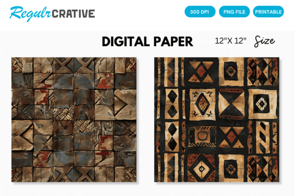 Download Digital Paper Pack African Mud Cloth - African Collection