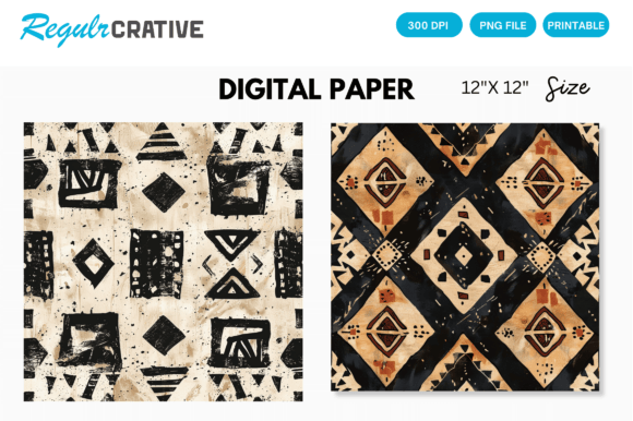 Download Digital Paper Pack African Mud Cloth - African Collection