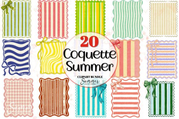 Download Coquette Summer Borders Clipart Bundle - Borders Collection