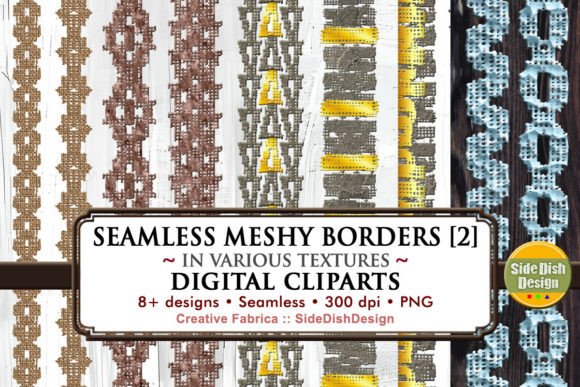 Download Seamless Meshy Borders Digital Cliparts - Borders Collection
