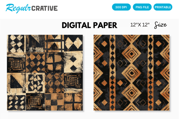 Download Digital Paper Pack African Mud Cloth - African Collection