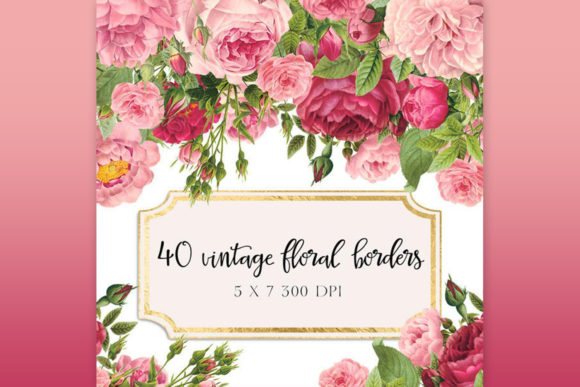 Download Vintage Floral Borders Clipart - Borders Collection